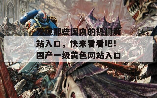 发现那些国内的热门黄站入口，快来看看吧！国产一级黄色网站入口！