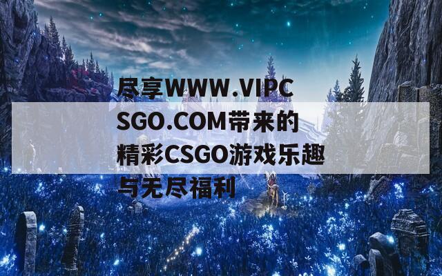 尽享WWW.VIPCSGO.COM带来的精彩CSGO游戏乐趣与无尽福利