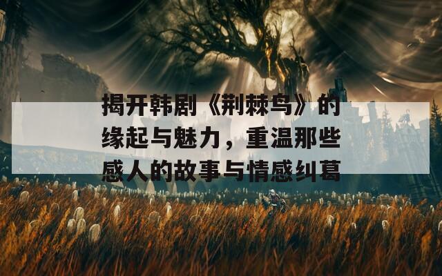 揭开韩剧《荆棘鸟》的缘起与魅力，重温那些感人的故事与情感纠葛