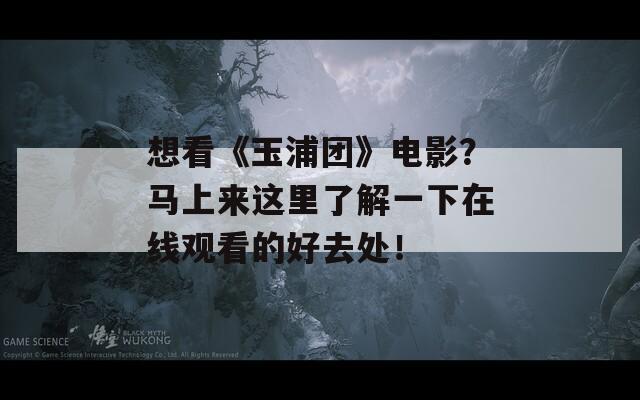 想看《玉浦团》电影？马上来这里了解一下在线观看的好去处！