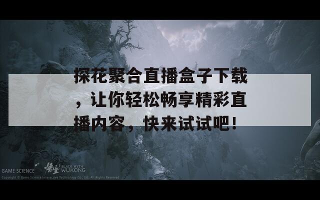 探花聚合直播盒子下载，让你轻松畅享精彩直播内容，快来试试吧！