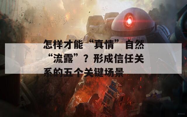 怎样才能“真情”自然“流露”？形成信任关系的五个关键场景