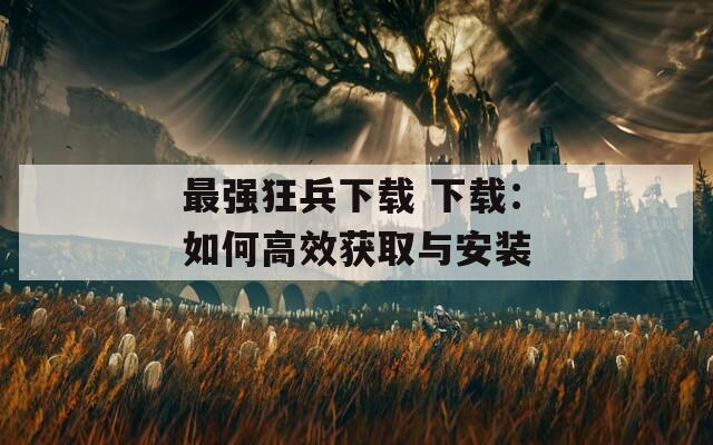 最强狂兵下载 下载：如何高效获取与安装