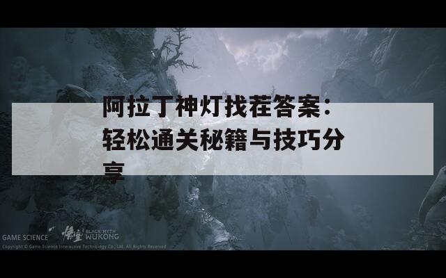 阿拉丁神灯找茬答案：轻松通关秘籍与技巧分享