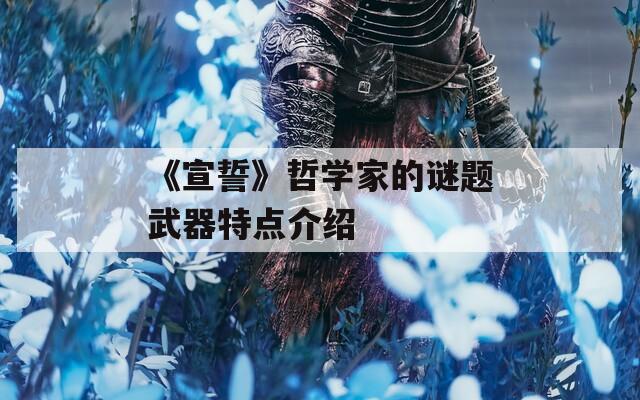 《宣誓》哲学家的谜题武器特点介绍
