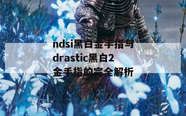 ndsi黑白金手指与drastic黑白2金手指的完全解析