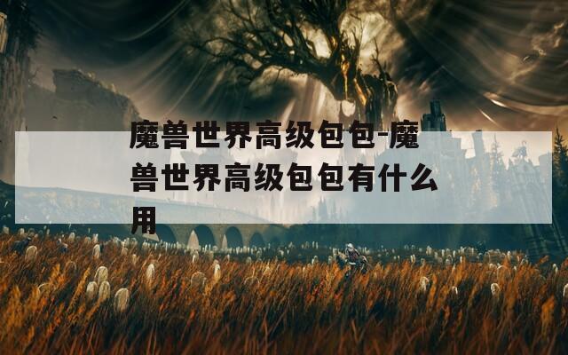 魔兽世界高级包包-魔兽世界高级包包有什么用