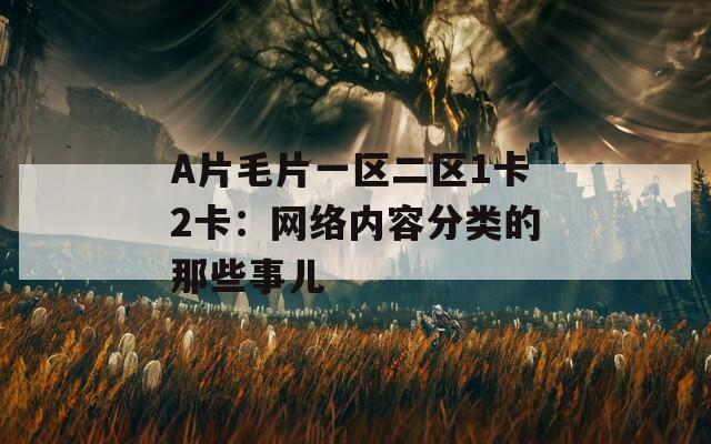 A片毛片一区二区1卡2卡：网络内容分类的那些事儿