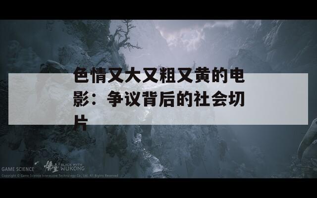 色情又大又粗又黄的电影：争议背后的社会切片