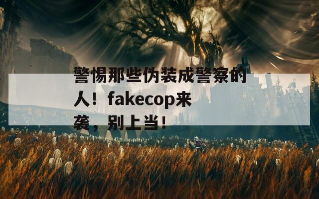 警惕那些伪装成警察的人！fakecop来袭，别上当！