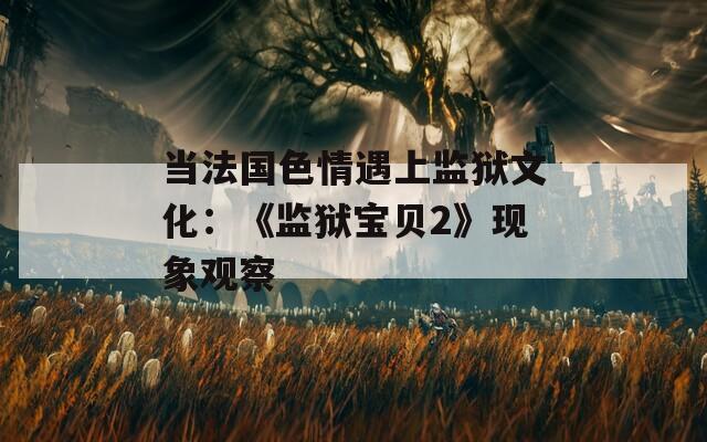 当法国色情遇上监狱文化：《监狱宝贝2》现象观察