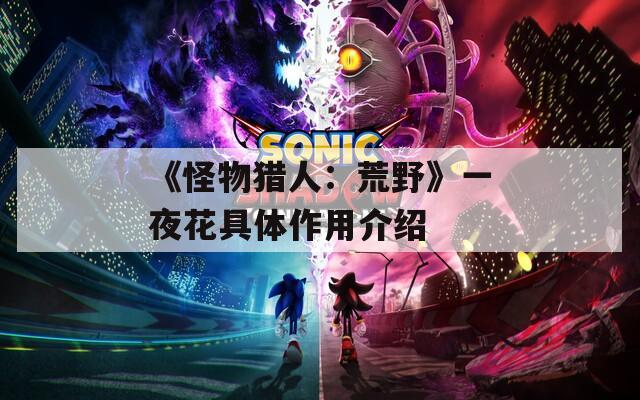 《怪物猎人：荒野》一夜花具体作用介绍