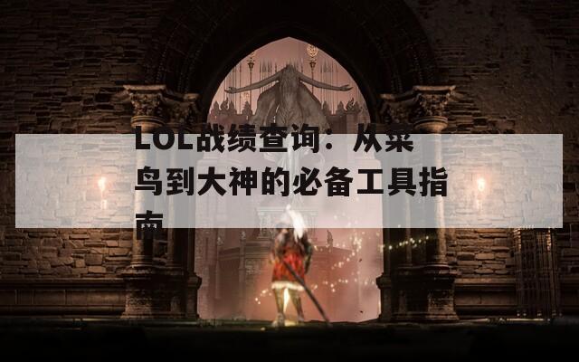 LOL战绩查询：从菜鸟到大神的必备工具指南