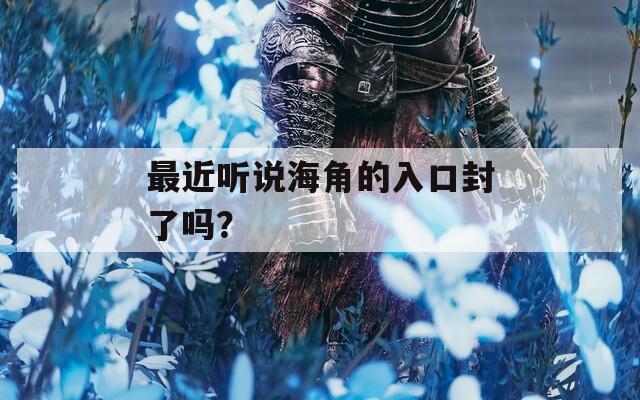 最近听说海角的入口封了吗？