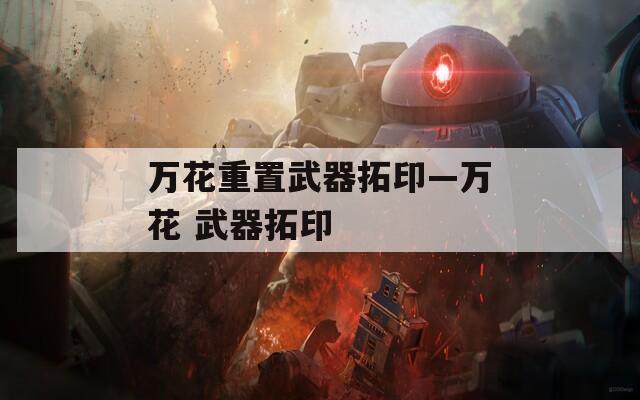 万花重置武器拓印—万花 武器拓印