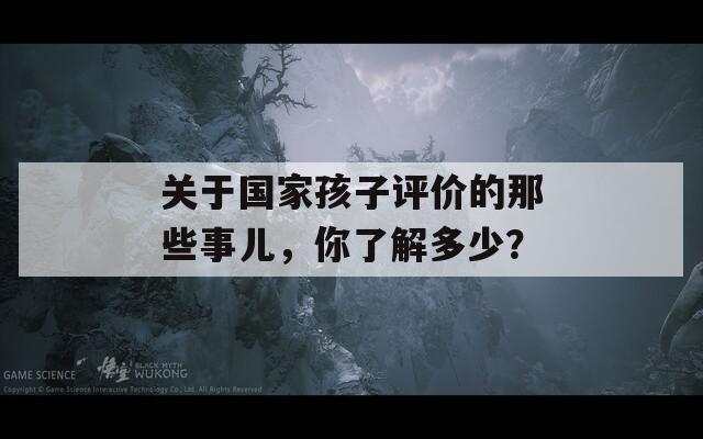 关于国家孩子评价的那些事儿，你了解多少？