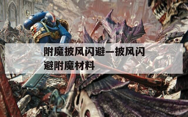 附魔披风闪避—披风闪避附魔材料