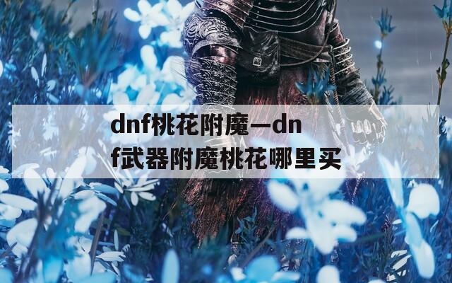 dnf桃花附魔—dnf武器附魔桃花哪里买