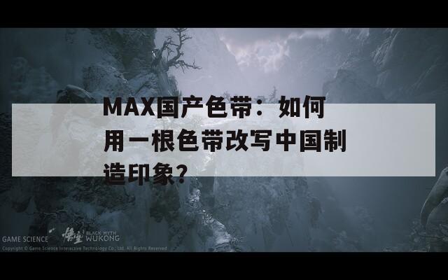 MAX国产色带：如何用一根色带改写中国制造印象？