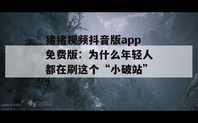 猪猪视频抖音版app免费版：为什么年轻人都在刷这个“小破站”？