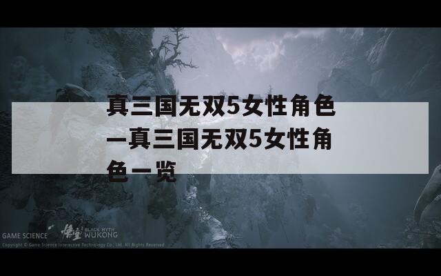 真三国无双5女性角色—真三国无双5女性角色一览