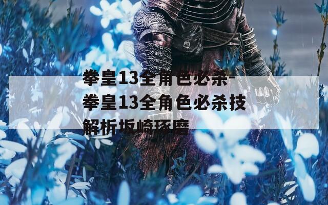 拳皇13全角色必杀-拳皇13全角色必杀技解析坂崎琢磨