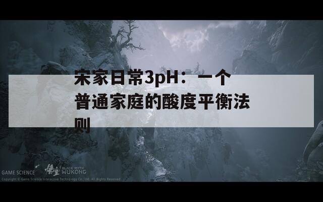 宋家日常3pH：一个普通家庭的酸度平衡法则